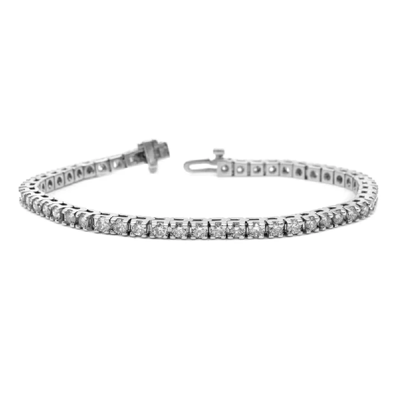 Elegant adjustable gemstone bracelets-Auriya 14k Gold 8ct TDW Diamond Tennis Bracelet