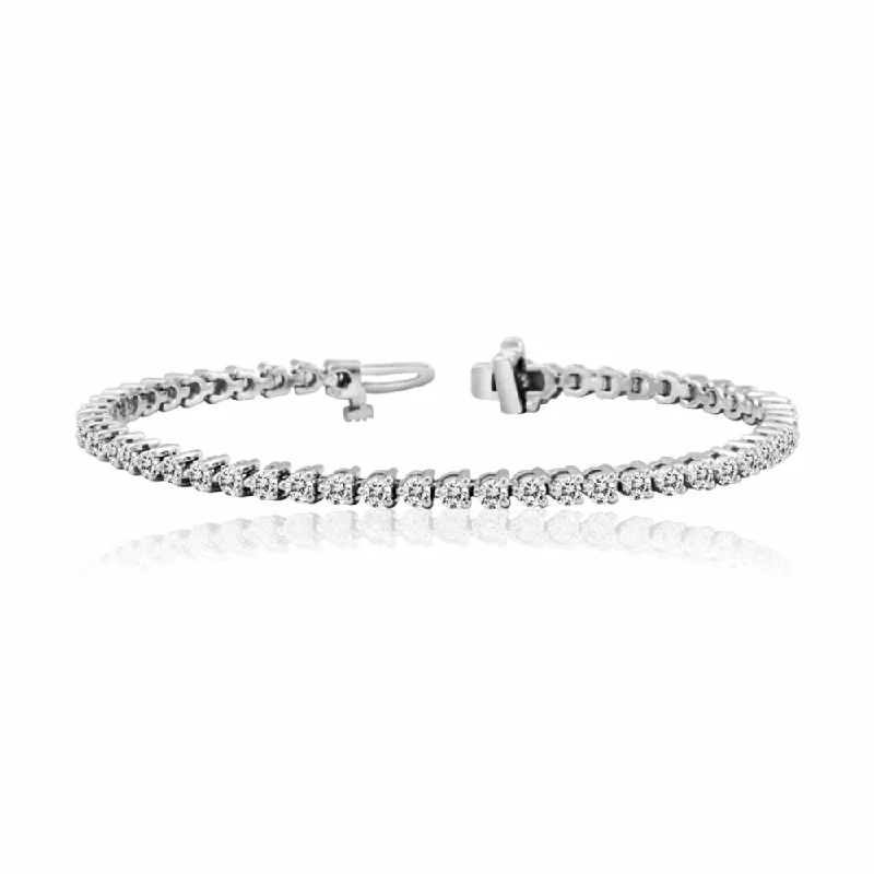 Simple chain bracelets with stones-Auriya 2 carat TW Diamond Tennis Bracelet 14k Gold - 7-inch