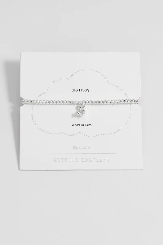 Simple silver bracelets with charms-Sienna Beaded Teddy Bear Charm Bracelet