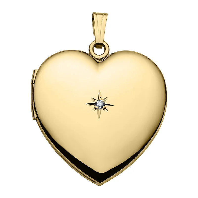 women’s turquoise pendant necklace-14K Gold Filled Diamond Heart Locket Necklace