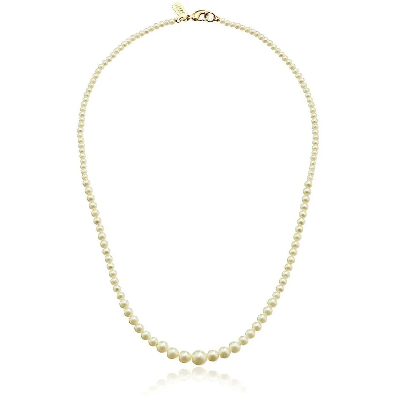 multi-strand necklace for women-1928 Jewelry Bridal Eloquence 18" Delicate Graduated Glass Faux Pearl Strand Necklace