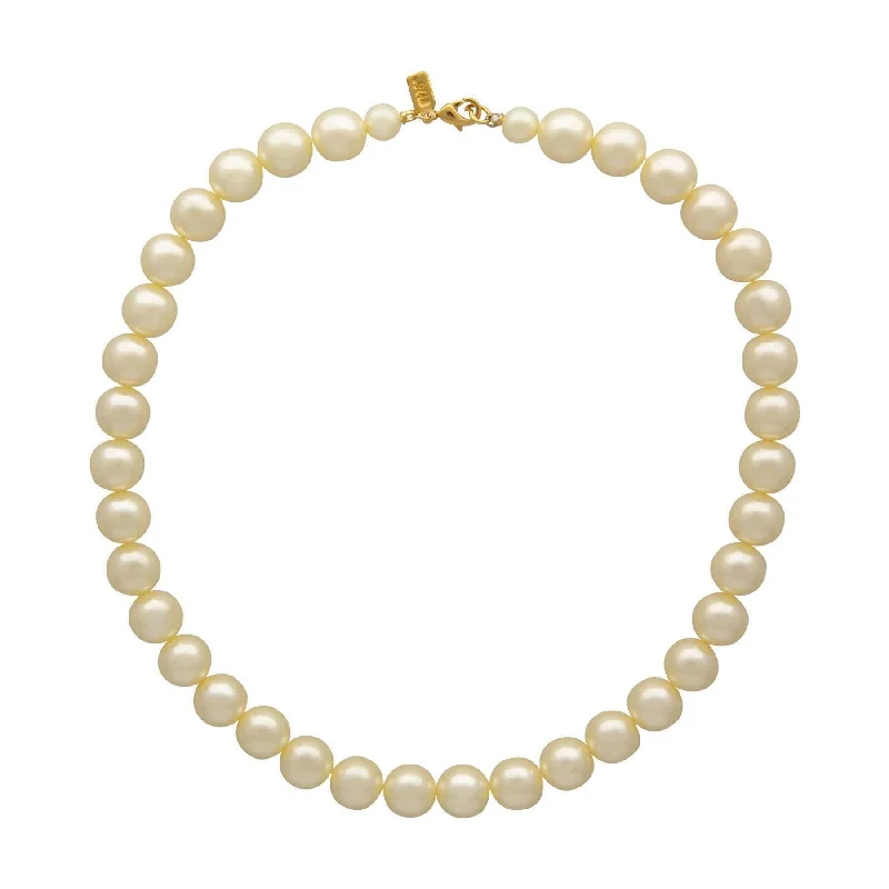 long chain necklace for layering-1928 Jewelry White 12mm Faux Pearl Strand Necklace 18"