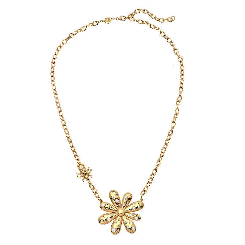 hand-crafted gold necklace for women-Goldbug Twiggy Necklace