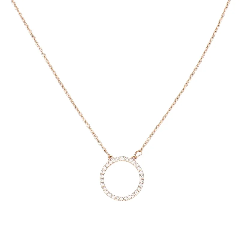 mother’s birthstone necklace-Holo Rosegold Plated Necklace