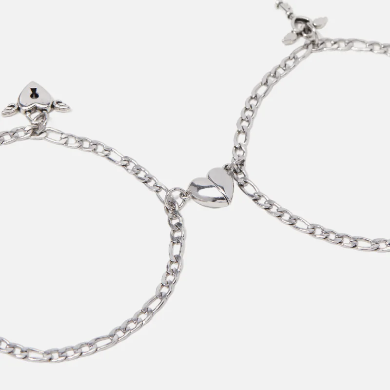 love knot necklace for women-"COEUR" BRACELET BUNDLE - WHITE GOLD