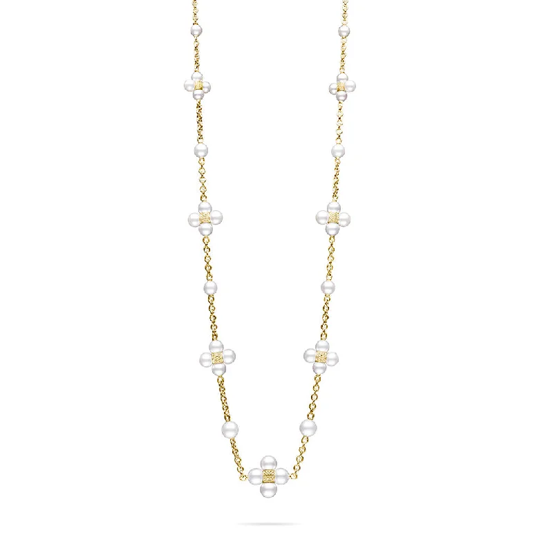 diamond heart necklace for engagement-Paul Morelli Pearl Sequence Necklace