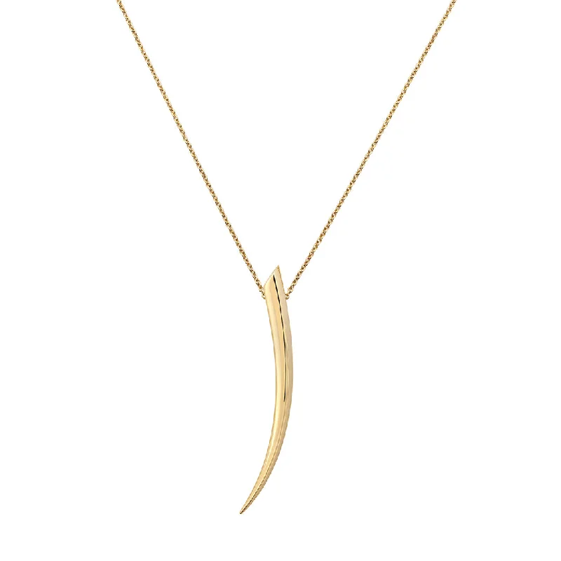 luxury diamond necklace for weddings-Sabre Fine Medium Necklace - 18ct Yellow Gold