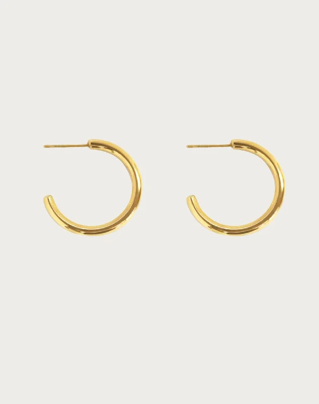 glamorous chandelier earrings for luxurious events -Gold 30mm Endless Hoop Earrings