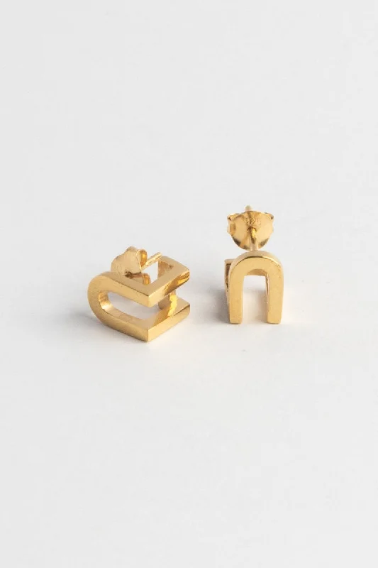 glamorous gold earrings for luxury style -Interlude Stud | Gold