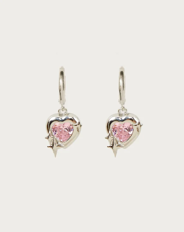 crystal earrings for a sparkling finish -Pink Energy Earrings