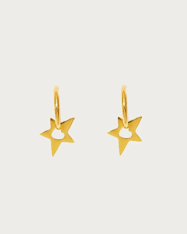 delicate chain earrings for refined looks -Star Heart Earrings