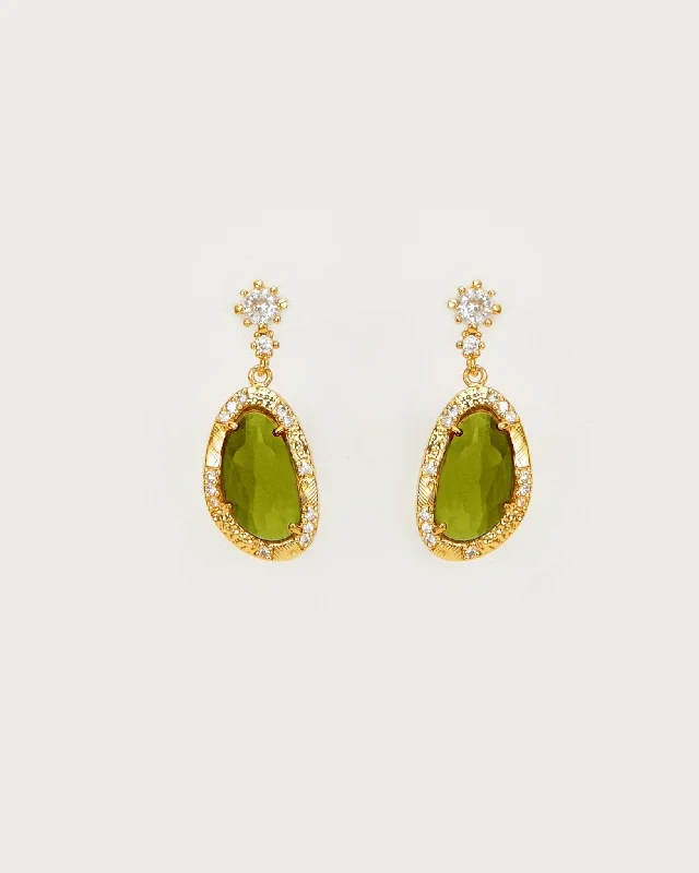 chunky beaded earrings for a bold statement -Verdant Dreams Earrings