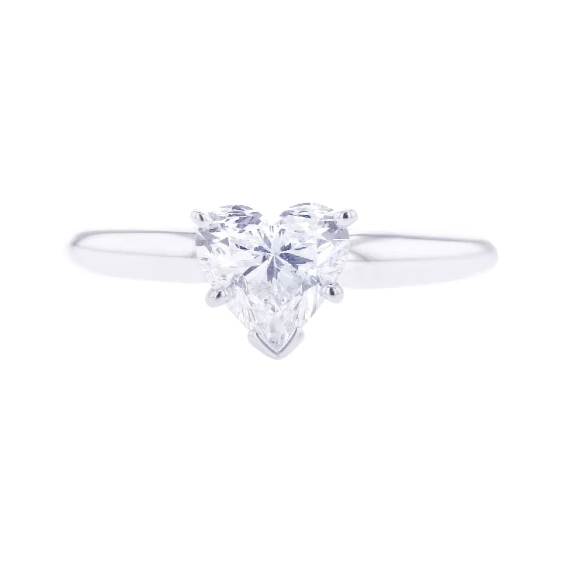 luxury rings with diamonds-Christa Heart Ready for Love Diamond Engagement Ring 1ct