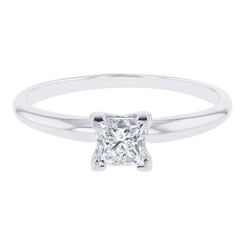 matching rings for weddings-Christa Princess Ready for Love Diamond Engagement Ring 1/2ct