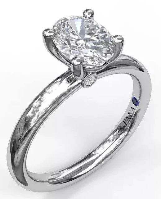 modern wedding rings for women-Classic Oval Cut Solitaire