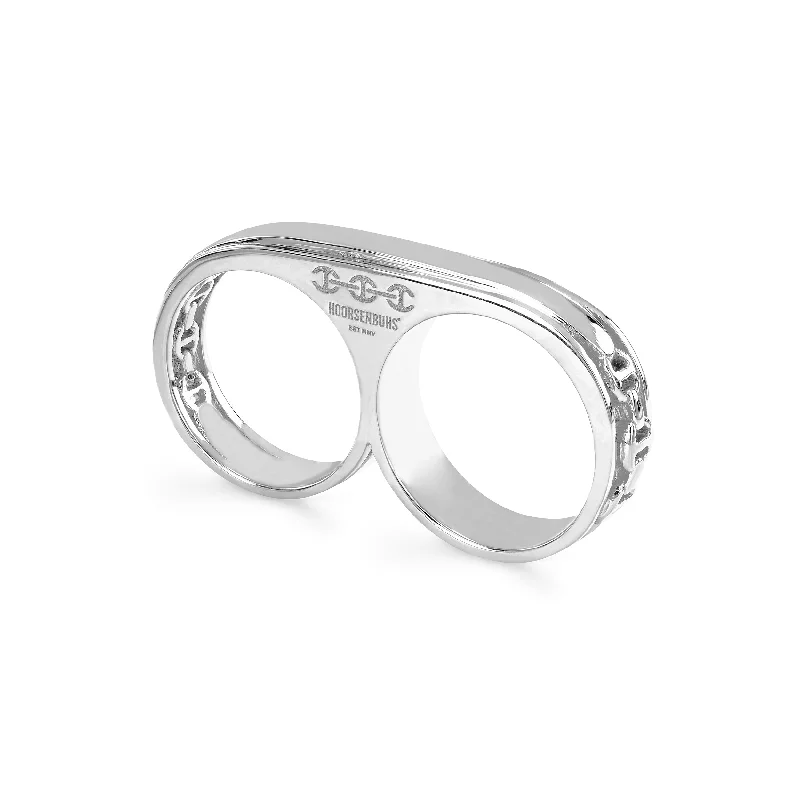 vintage wedding rings for men-DOUBLE BARREL KNUCKLE