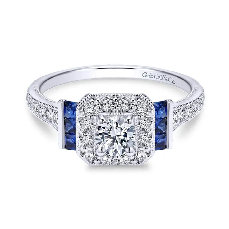 elegant engagement rings for men-Sylvia Engagement Ring Setting with Sapphires