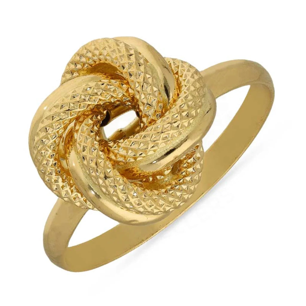 affordable custom rings-Gold Knot Ring 18KT - FKJRN18K3114