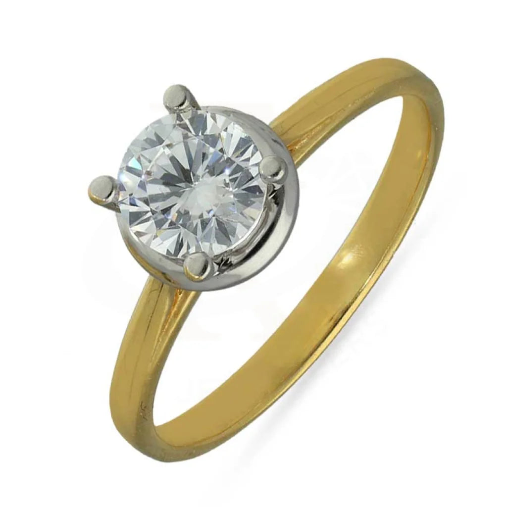 custom diamond rings for men-Gold Solitaire Ring 18KT - FKJRN18K3109