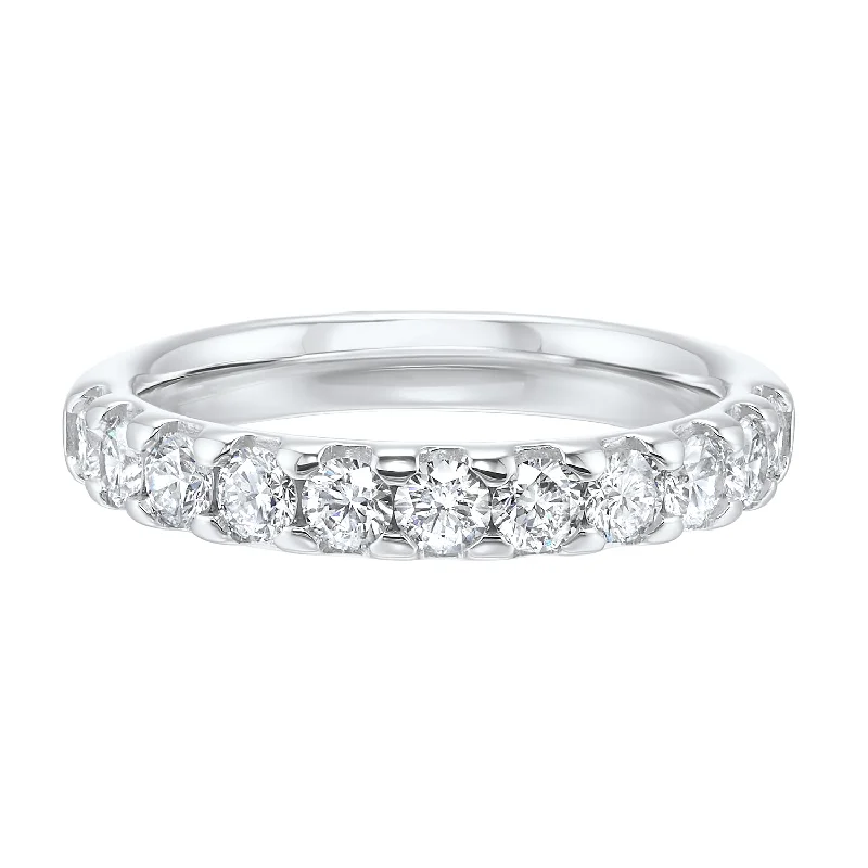 silver engagement rings with diamonds-Lab Created Diamond Anniversary Band- 0.50 ctw.