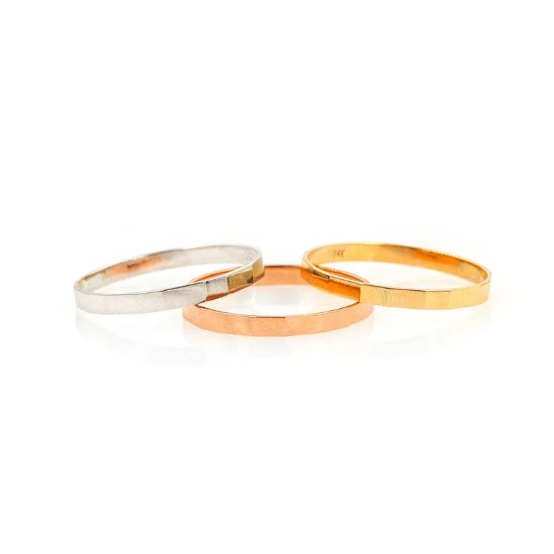 men’s wedding bands with gold-Wide Reflect Band