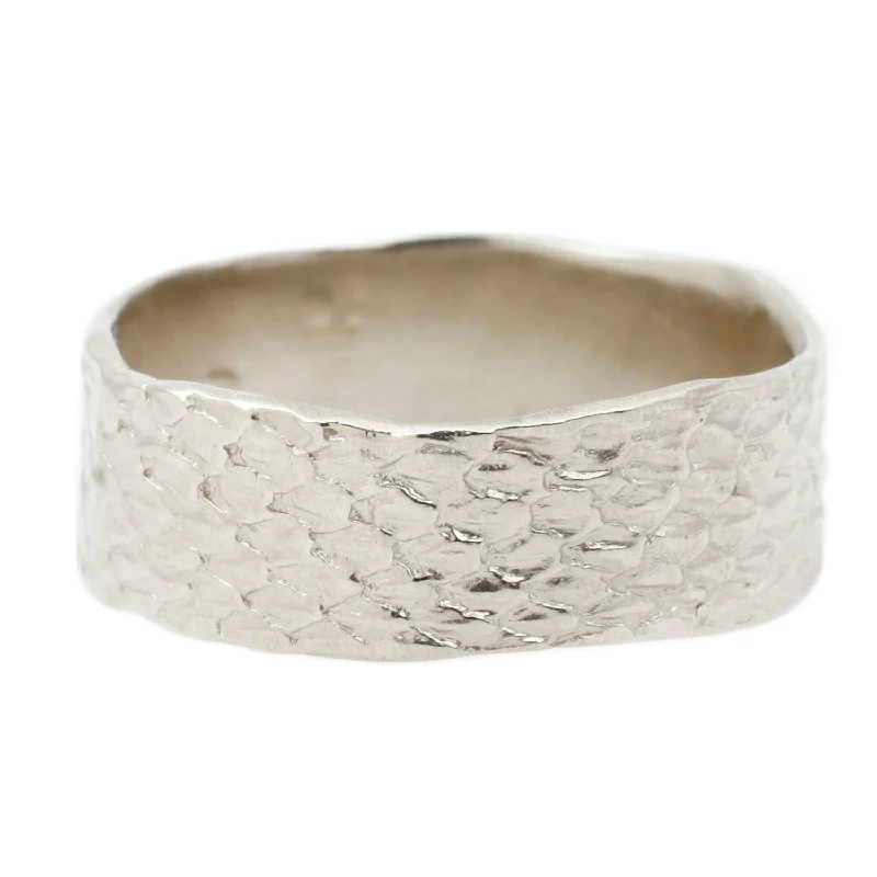 engagement rings for women under 500-White Double Snakeskin Band