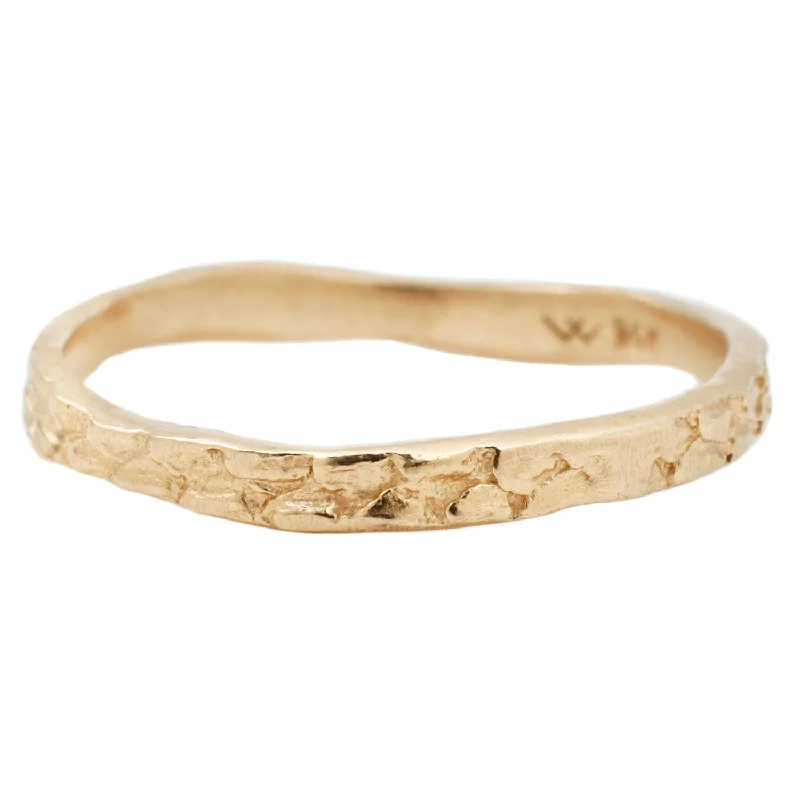 personalized wedding rings for him-Gold Snakeskin Stacking Ring