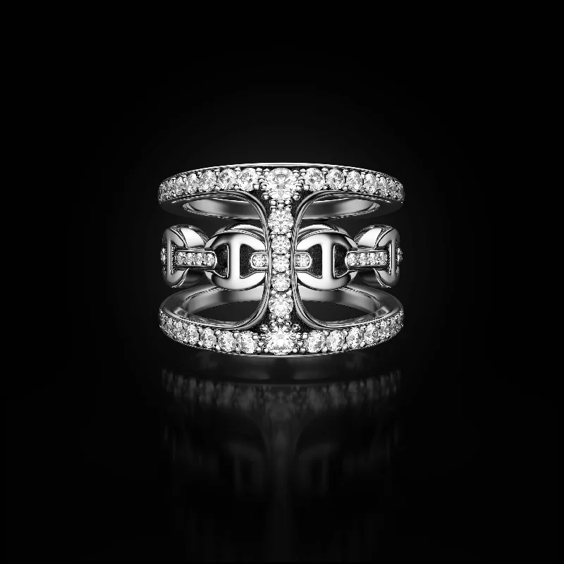 men’s vintage engagement rings-PHANTOM CLIQUE WITH DIAMONDS