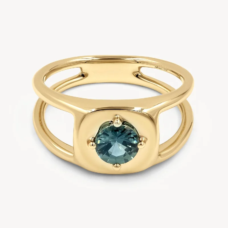 luxury wedding rings with emeralds-Montana Sapphire Oasis Ring