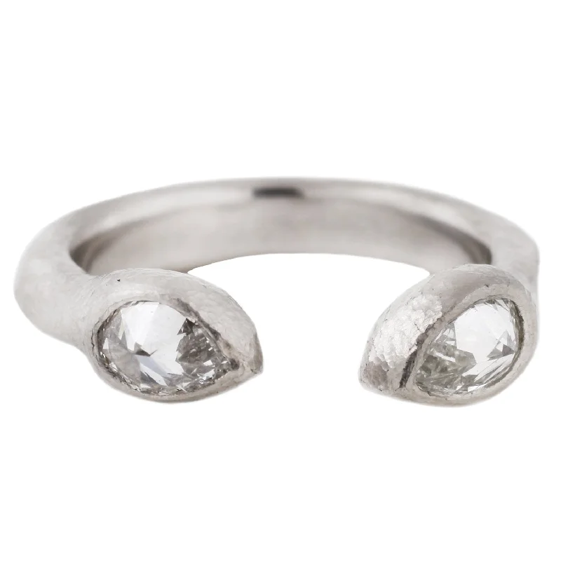 men’s wedding rings with diamonds-Open Diamond Ring