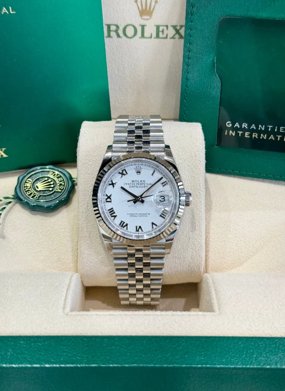 solar-powered watches with digital display -2023 Rolex Datejust 36 126234