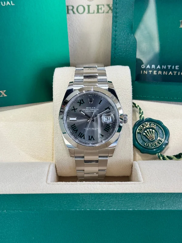 watches with elegant design for formal wear -2023 Rolex Datejust 41 Wimbledon 126300