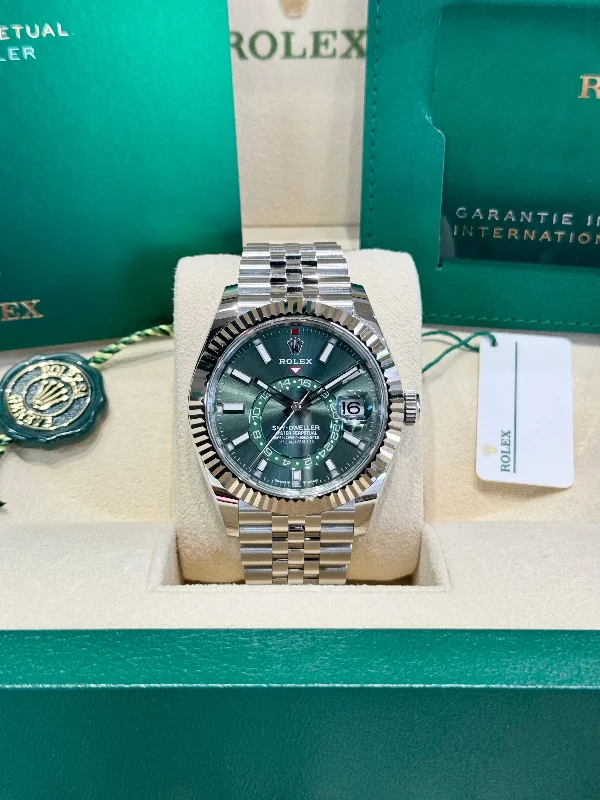 luxury watches with sapphire crystal -2023 Rolex Sky-Dweller 336934