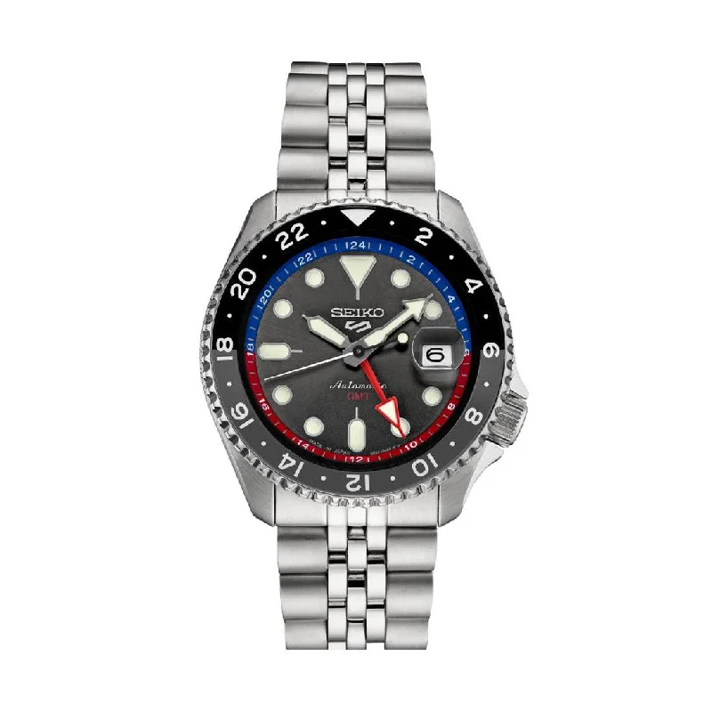 watches for men with digital display -5 Sports GMT Black Dial, 42.5mm SSK019