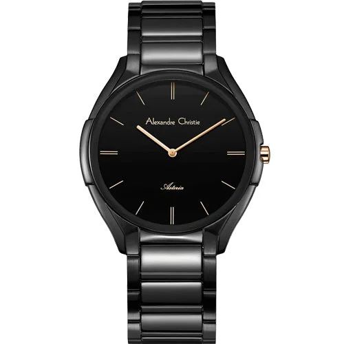 watches for men with elegant and modern design -Alexandre Christie Black Dial Men 41mm 8610MHBIPBARG