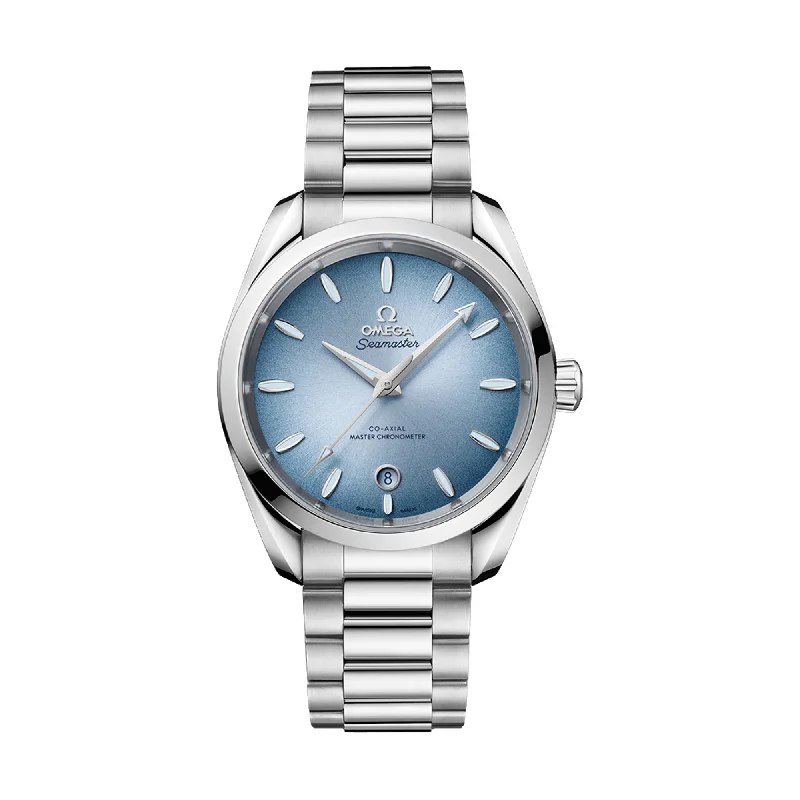 elegant women’s watches with slim metal strap -Seamaster Aqua Terra Shades 150M Co-Axial Master Chronometer 38 mm -  Summer Blue