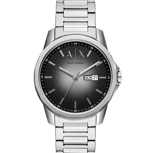 affordable luxury watches for women -Armani Exchange Banks Grey Dial Men 44mm AX1764