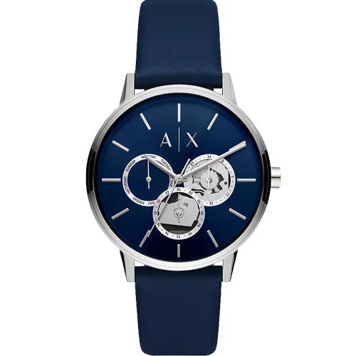 men’s watches with modern and futuristic design -Armani Exchange Classic Blue Dial Men 42mm