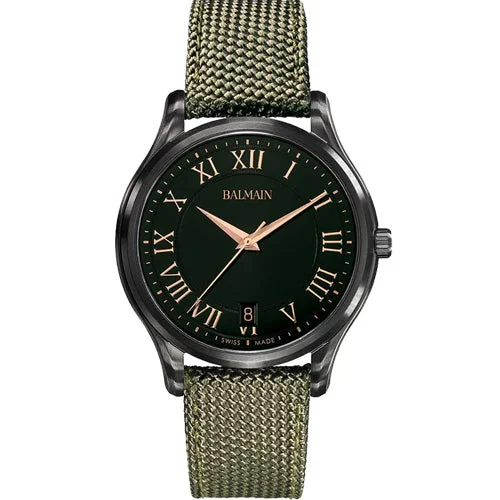 waterproof men’s watches for swimming -Balmain Beleganza Gent II Green Dial Men 40mm