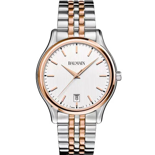 women’s watches with rose gold accents -Balmain Beleganza Gent II Silver Dial Men 40mm