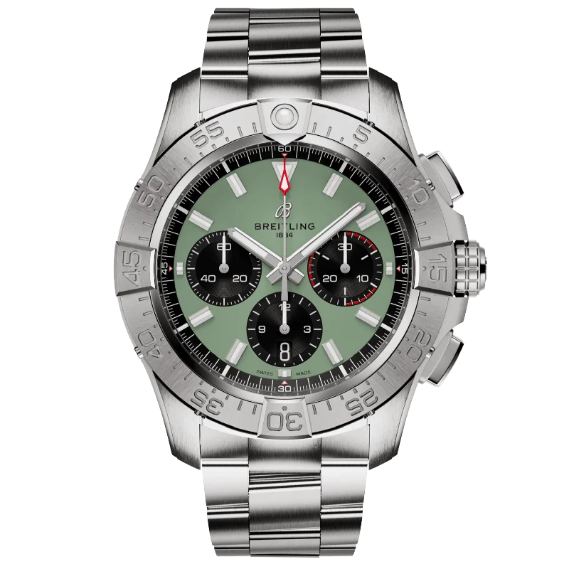 best running watches for fitness tracking -Breitling Avenger B01 Chronograph Green Dial Men 44mm