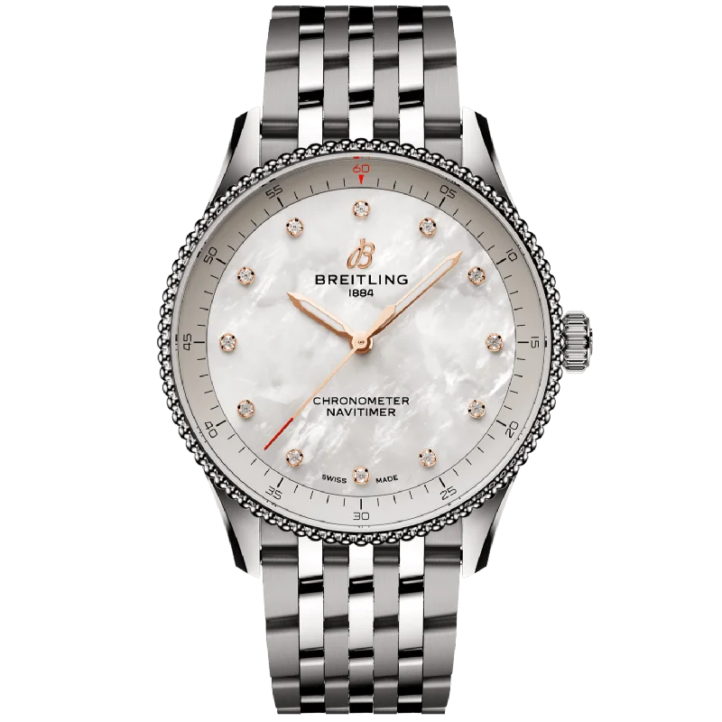 high-tech watches with fitness tracker for athletes -Breitling Navitimer Mother of Pearl Dial Unisex 32mm