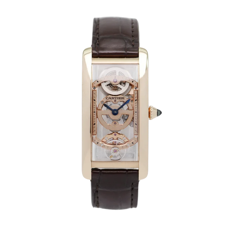 best sport watches for marathon runners -Cartier Tank Cintrée Large Model Roségold WHTA0008