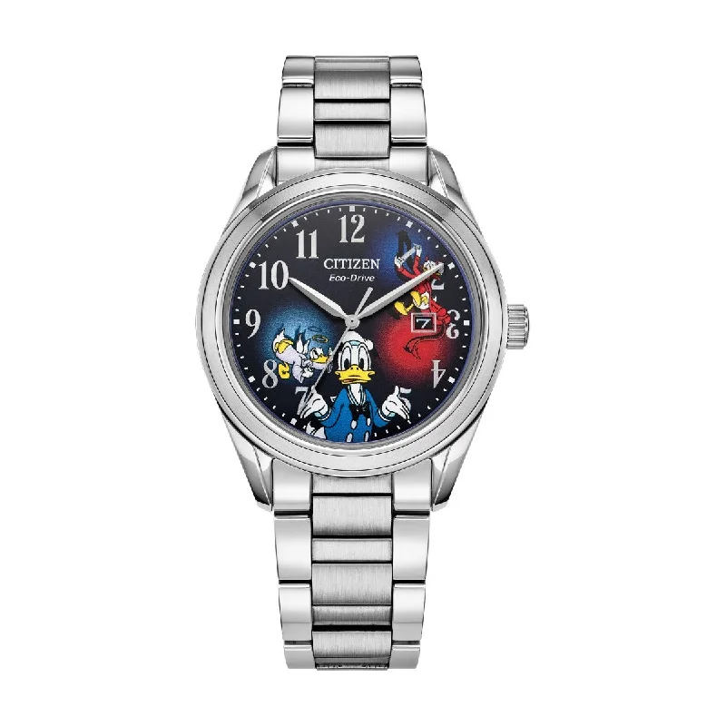 waterproof smartwatches for water sports -Citizen Disney Fiesty Donald Duck Watch. AW1691-66W