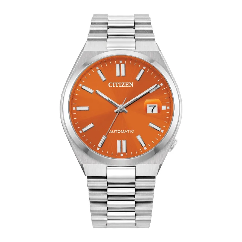 affordable luxury watches for everyday wear -Citizen Tsuyosa 40MM Orange Dial Automatic Watch. NJ0151-53Z