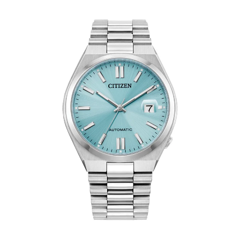 vintage military-style watches for men -Citizen Tsuyosa 40MM Sky Blue Dial Automatic Watch. NJ0151-53M