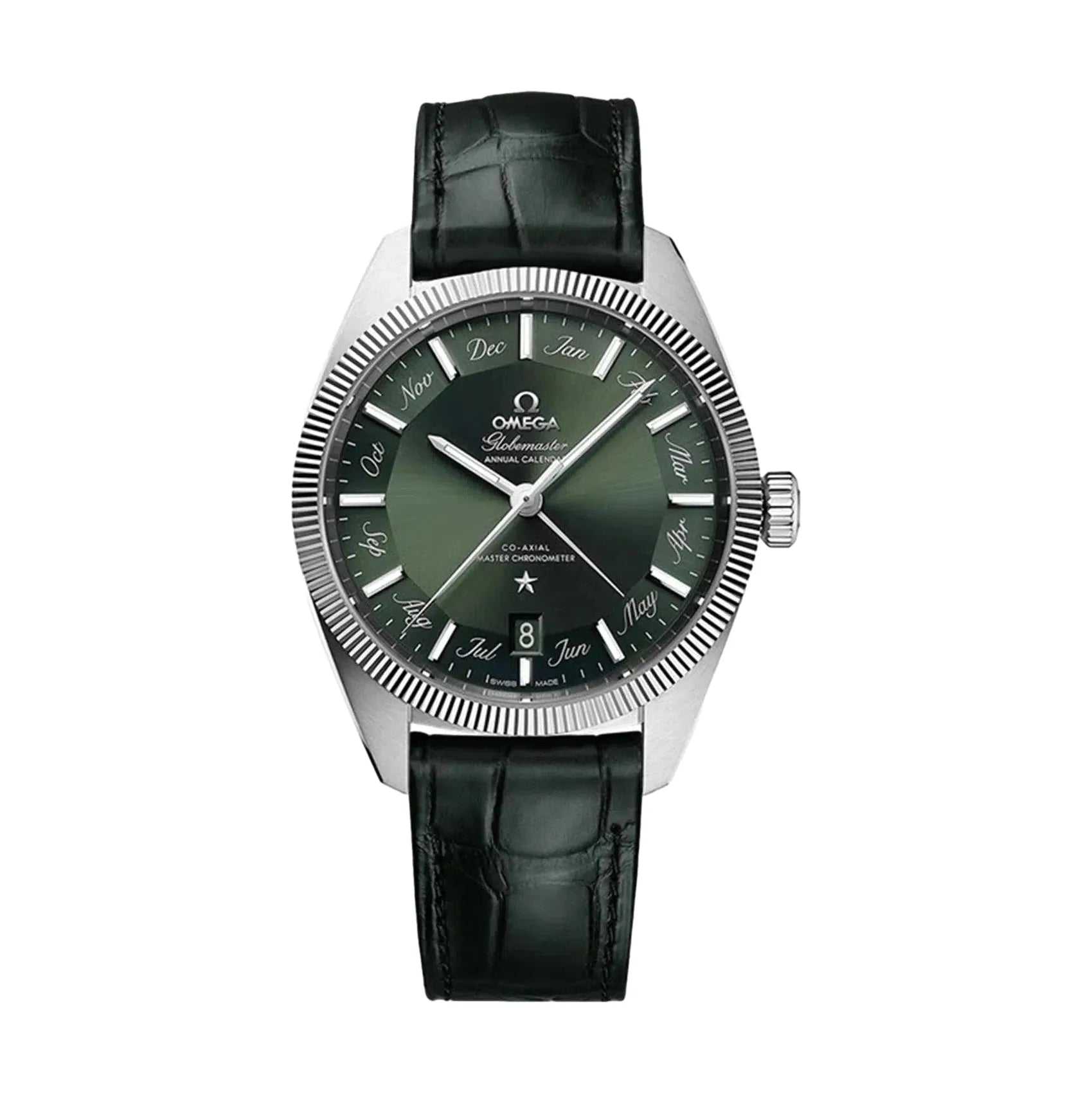 casual watches with interchangeable leather straps -Constellation Globemaster 41 mm - Green