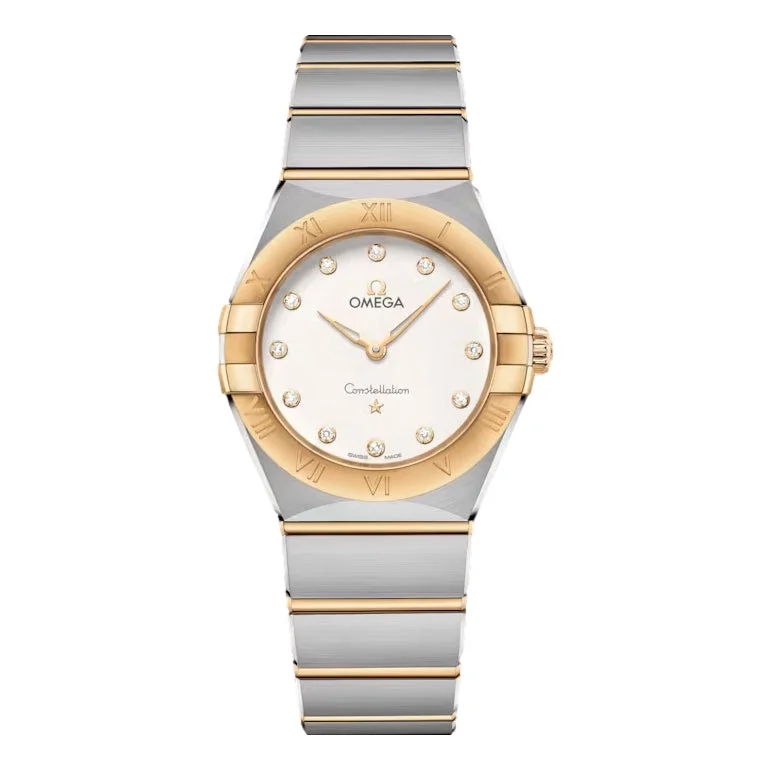 best watches for outdoor enthusiasts -Constellation Quartz 28 mm - Yellow Gold on Steel - White