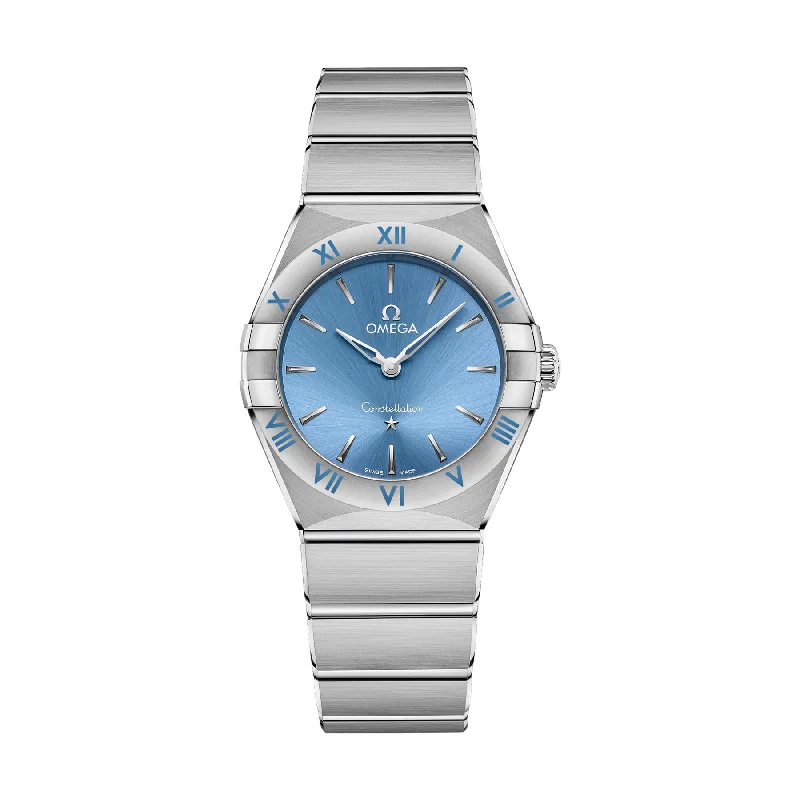 high-end women’s watches with gemstone details -Constellation Quartz 28 mm - Blue