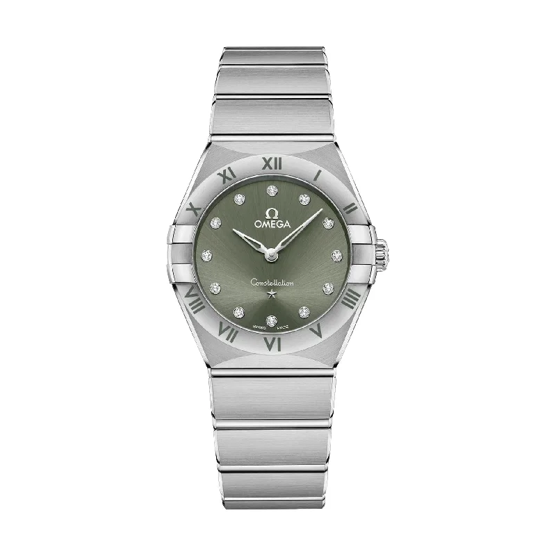 affordable luxury watches for women -Constellation Quartz 28mm - Green on Bracelet